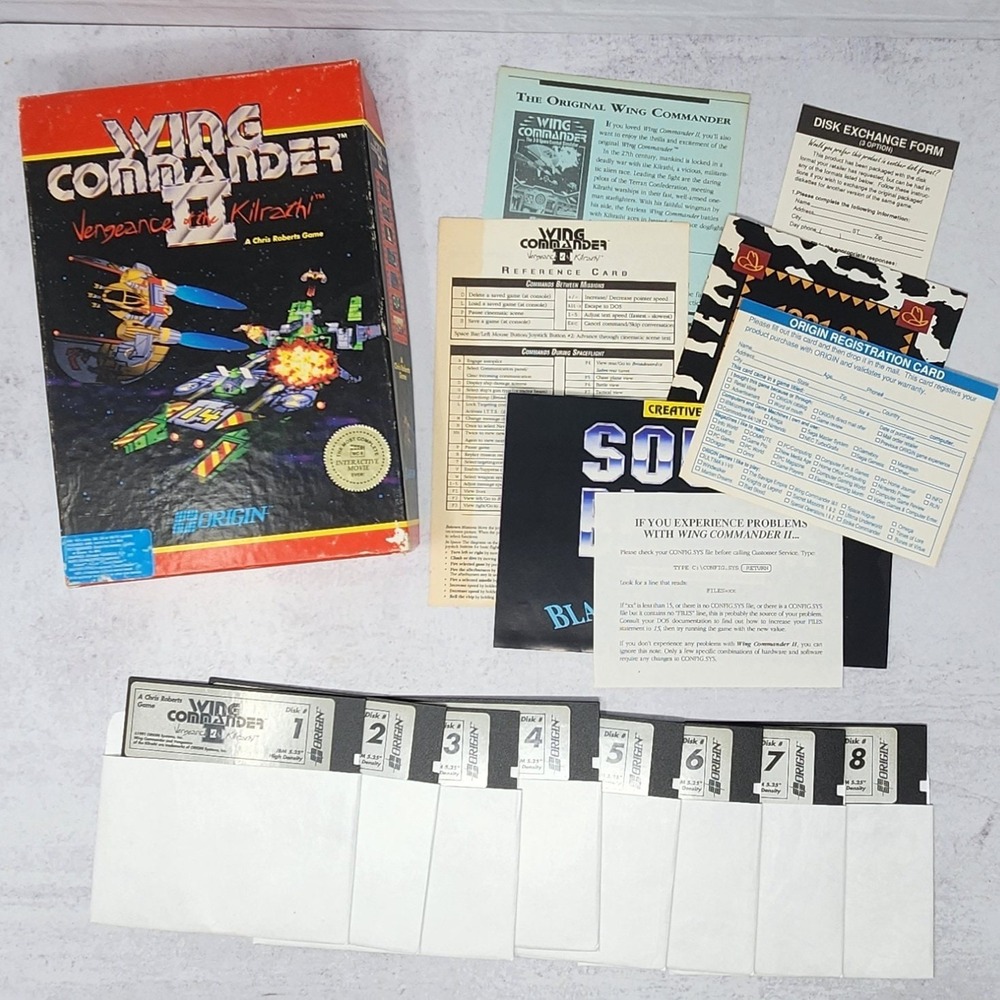 Wing Commander II Vengeance Of The Kilrathi 1991 Big‎ Box PC IBM